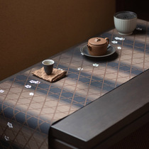 Zhishe Brocade Zen Mountain Garden Xiaomei tea mat Cotton linen tea flag Tea table Tablecloth Chinese tea table mat Tea set mat