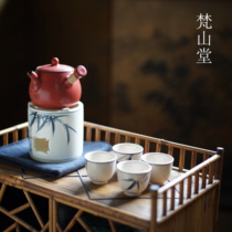 Jingdezhen Fan Shan Tang Warm tea boiling tea kettle Kung Fu tea set Alcohol tea stove Air stove Charcoal stove cooking teapot