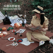 Solid color picnic mat Moisture proof mat Outdoor portable waterproof picnic mat cloth Pastoral Japanese ins wind picnic supplies
