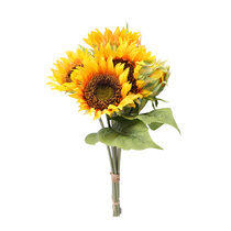 Sunflower simulation bouquet Picnic camping ins wind decoration Photo decoration props 7 per bunch