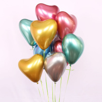 Metal Heart-shaped Balloon Romantic Table White Wedding Celebration Wedding Room Decoration Bedroom Scene Arrangement Storefront Adorned Petrol Ball