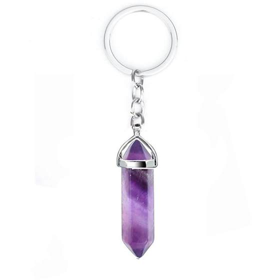 2025 Amazon Jewelry Natural Crystal Stone Bullet Column 열 키인 키 체인 키 펜던트 숙녀 선물 2025 Amazon Jewelry Natural Crystal Stone Bullet Column 열 키인 키 체인 키 펜던트 숙녀 선물