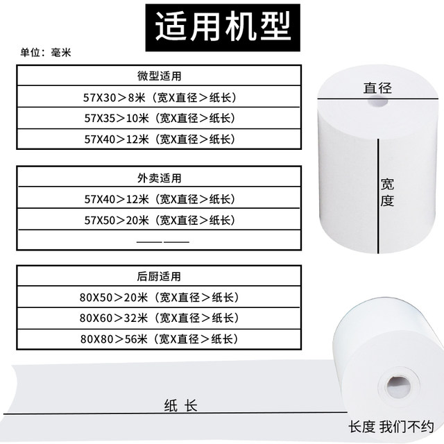 Po57x30x35x40 thermal paper cash register thermal paper ps80x60x50x80mm US Mission 5.5 takeaway machine small rolls small ticket cash register paper printing paper printing paper common trumpet p small volume Po57x30x35x40 thermal paper cash register thermal paper ps80x60x50x80mm US Mission 5.5 takeaway machine small rolls small ticket cash register paper printing paper printing paper common trumpet p small volume