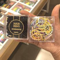 MINISO Famous Product 100 Strip Color Black Mini Ring Hairband Girls Head Rope