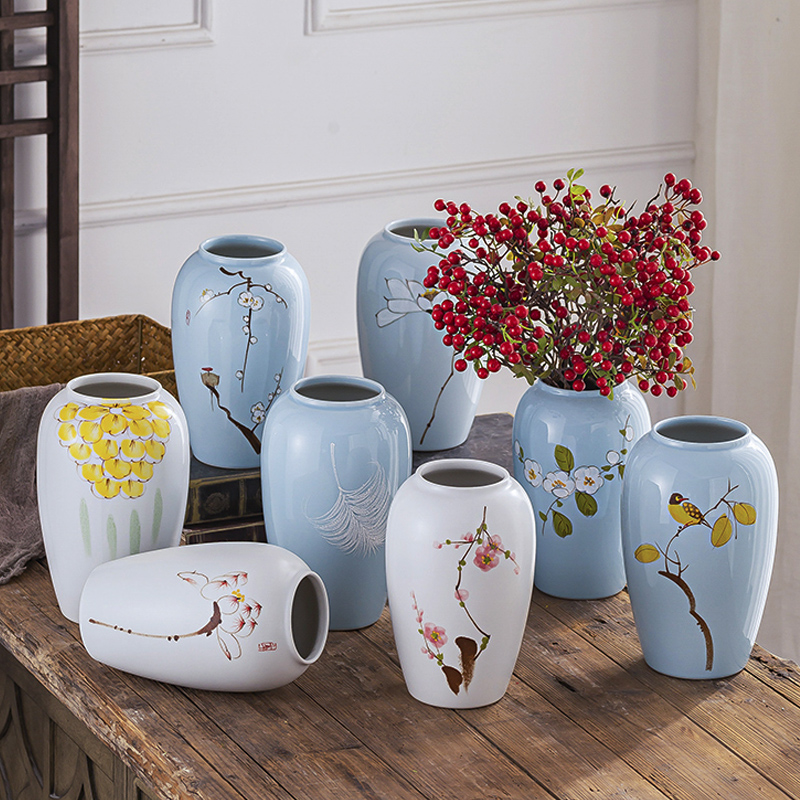 Jingdezhen hand - made floret bottle furnishing articles retro ceramic flower arranging dried flowers sitting room adornment water raise POTS hydroponic flowers