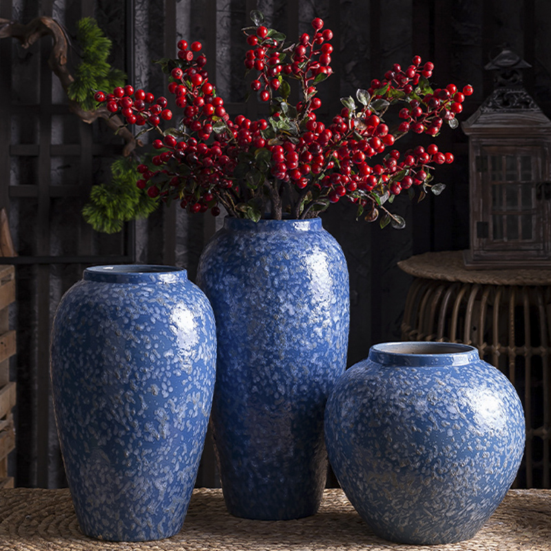 Vase furnishing articles flower arranging light sitting room key-2 luxury decoration of Chinese style household act the role ofing is tasted ceramics American Nordic creative contracted web celebrity