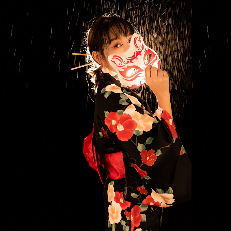 神明少女和服女拍照服装正装传统复古改良连衣裙日式外景旅拍写真