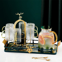 Nordic light luxury glass water set Household living room water cup high temperature resistant cold water pot Modern simple teacup teapot