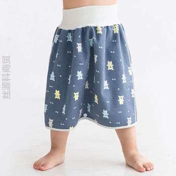 Waterproof safety pad diaper pants ຕ້ານການຮົ່ວໄຫລຕ້ານໄລຍະເວລາຝ້າຍ summer diaper skirt pad artifact skirt ສໍາລັບເດັກນ້ອຍແລະເດັກຍິງ