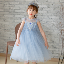 Aisha Princess girl dress Summer thin sleeveless Aisha 3 puffy yarn skirt 5 little girl 5 dress 6 years old