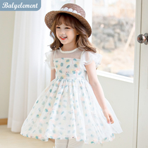 Girls dresses Summer new floral princess skirt 3 childrens thin section 4 Western style yarn skirt 5 dress little girl 6 years old