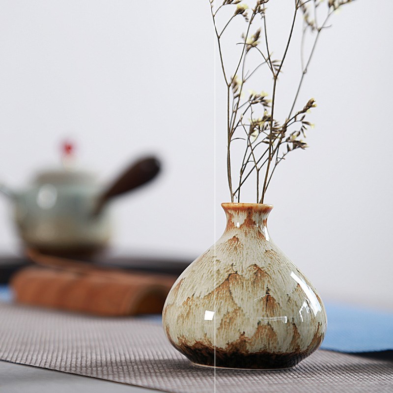 Jingdezhen ceramics mini furnishing articles dried flowers fashion floret bottle of flower, flower implement hydroponic manual home decoration