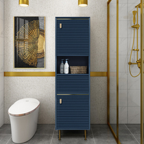 Light luxury bathroom side cabinet bathroom solid wood toilet storage storage cabinet simple modern combination cabinet landing