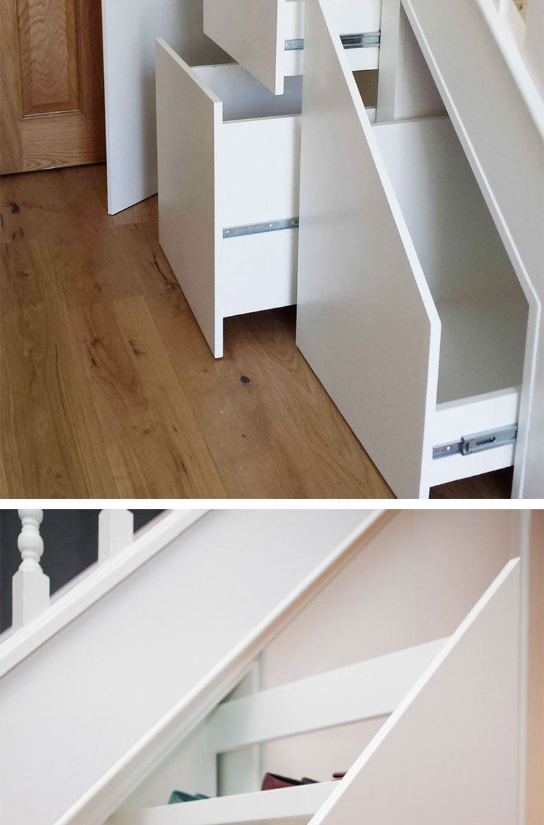 鞋柜重型加厚滑轨三节酒柜抽屉轨道阻尼缓冲导轨楼梯加长机械滑道