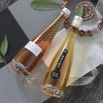 Container glass bottle small mouth empty bottle health wine bottle high grade red wine bottle special wine with lid