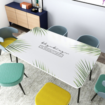 Tablecloth waterproof and oil-proof disposable anti-hot PVC modern simple coffee table mat Nordic soft glass household table mat thick