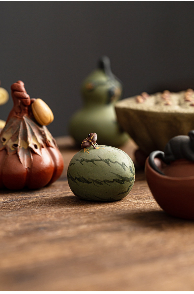 紫砂茶宠摆件 招财 禅意茶道茶具茶盘摆件茶宠可养小摆件迷你茶玩