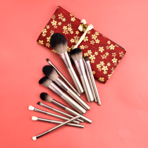 Aidoran 12 small grape makeup brush Net red super soft set beginner Face Beauty eye shadow brush Cangzhou