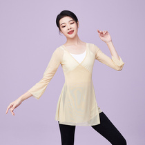 Classical dance clothes elegant female practice clothes Chinese style performance clothes elegant cardigan mesh coat