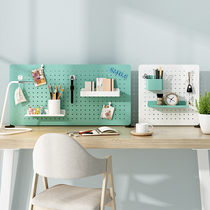 Desktop hole board shelf non-perforated vertical office learning desk desk storage station partition