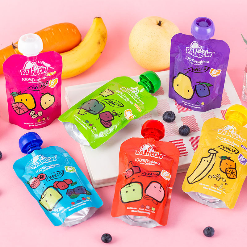 虹宝rainbow婴儿果泥果蔬泥宝宝辅食果泥营养随心配5包装临期
