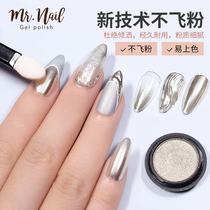 MR NAIL Mechia Solid Magic Mirror Powder Titanium Gold Powder Metal Color Laser Pink Nail Decorations Nets Red Pop