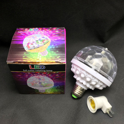 the new colorful three-color small magic ball hi rotating toy ball light effect magic crystal artifact light bulb bundi mini