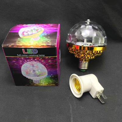 the new colorful three-color small magic ball hi rotating toy ball light effect magic crystal artifact light bulb bundi mini