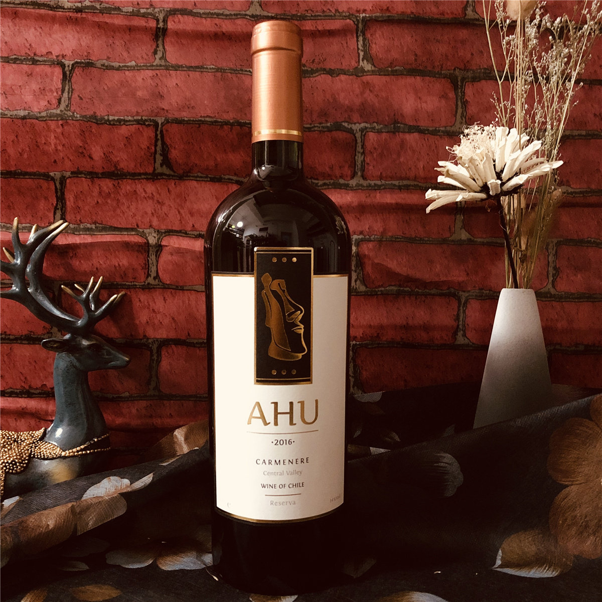 14度智利原瓶原装进口ahu阿尤珍藏佳美娜干红葡萄酒