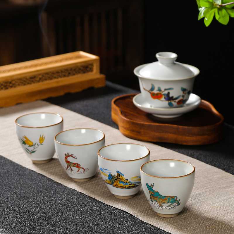 Your up which fullness of household ceramic cups master sample tea cup creative kung fu tea bowl is open for