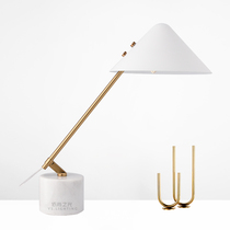 Nordic modern simple fashion light luxury eye protection student creative Workbench desk homework hat marble table lamp