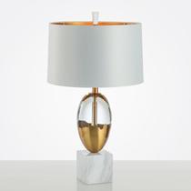 American simple egg-shaped crystal marble base modern creative Villa living room bedroom model room decoration table lamp