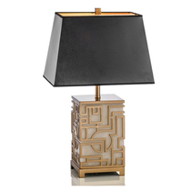 New Chinese creative marble lamp light luxury designer model room clubhouse study living room bedroom decoration bedside lamp