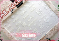 Beauty nail sticker South Korea 3D nail sticker eco-friendly phototherapy nail polish glue applier LOVE English letter white