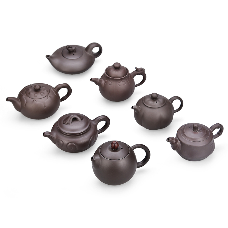 Purple clay pot of pure manual zhu xi shi teapot home outfit tea kungfu tea set gift