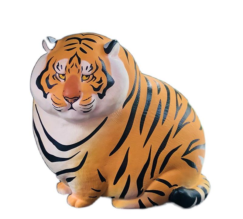 老虎摆件可爱爱卡通车车内手办公仔创意个性高档摆件