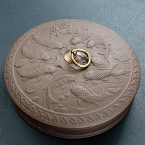 Qinfeng purple sand tea cake jar multi-layer combination Tea box Puer tea box tea cake tin household storage tea jar wake up tea can