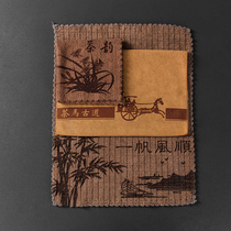Qinfeng tea towel Tai Long cotton thick tea towel Super absorbent tea pad tea set tea ceremony accessories