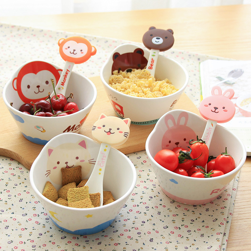 Working Fine club goods and lovely cartoon children ceramic bowl, small bowl of soup bowl creative household tableware suit the baby to eat bread and butter