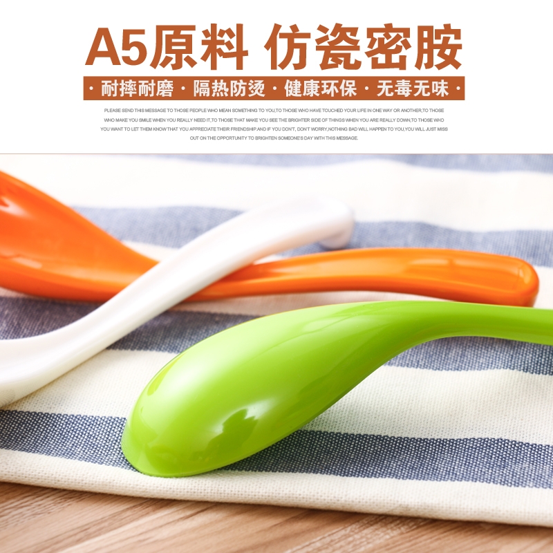 Japanese imitation porcelain handle ShengMi amine spoon, the size of such soup spoon short color plastic spoon, spoon, ladle ltd. kitchen