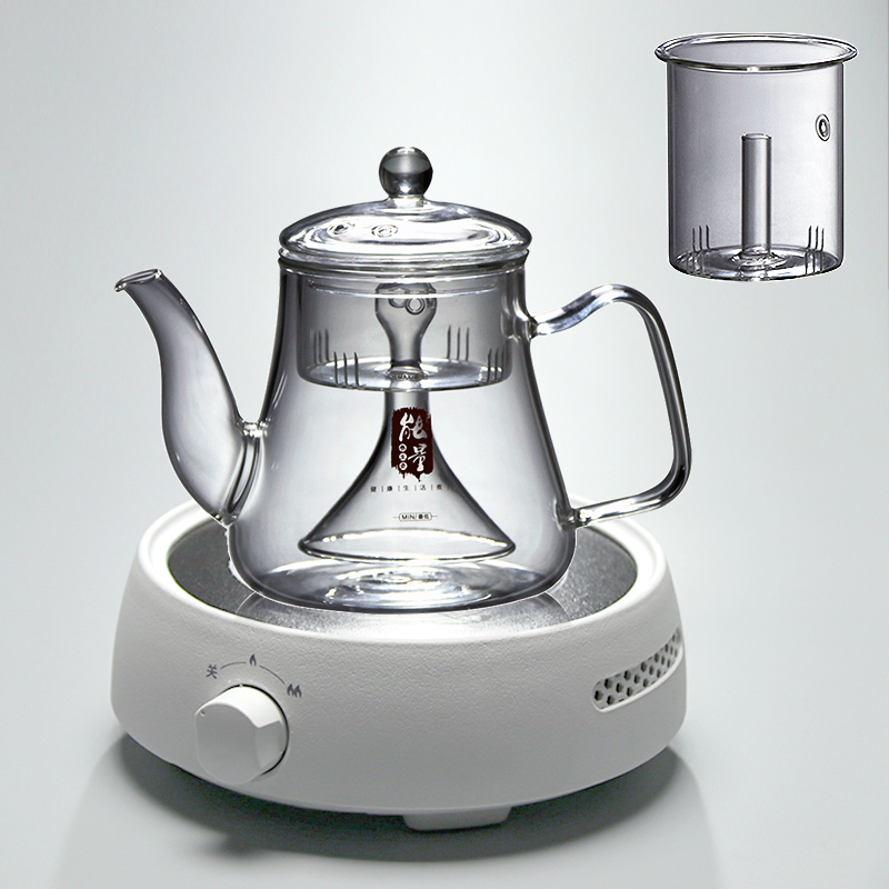 Boil tea ware steaming kettle transparent glass teapot high - temperature cooking pot thickening electric TaoLu tea home