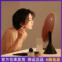 muid makeup mirror desktop led light integrated ins wind bedroom mirror dormitory girl heart college student Nordic style