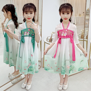 女童汉服夏2020新款儿童装中国风超仙洋气唐装襦裙小女孩连衣裙