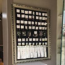 Ear display rack hanging wall on ear ring rack female household display board necklace jewelry storage wall creative European style