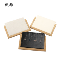 Bingya beveled solid bamboo necklace rack pendant display rack jewelry display counter display props bracelet Display Bracket