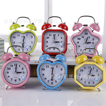 Creative simple metal bell alarm clock sound super college student dormitory bedroom bedside mute luminous clock