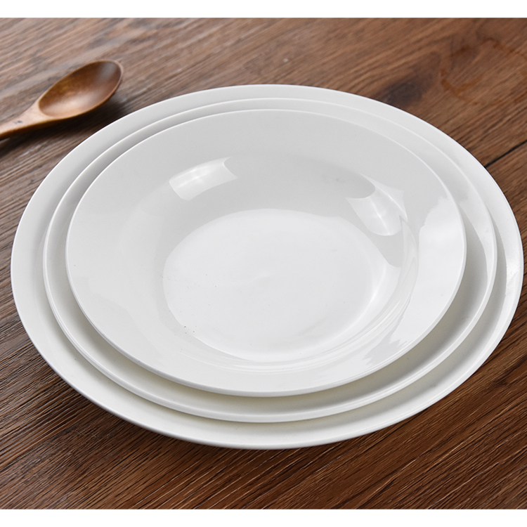 Creative 0 western food the pure white ceramic plate of pasta dish breakfast tray hat dish home soup plate deep dish bowl