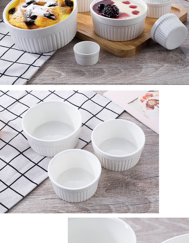 Ceramic shu she baked a double peel milk dessert bowl bowl, lovely steamed pudding cup cake mold baking dish bowl of oven