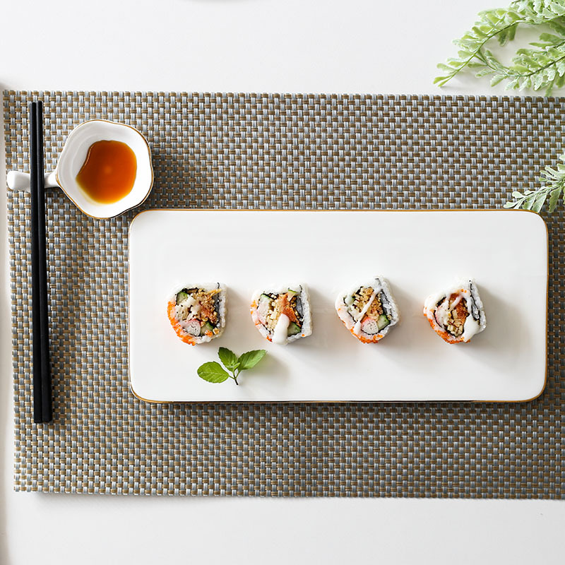 Ceramic plate beefsteak up phnom penh dish cake ins rectangle longed for stowe square Japanese sushi sashimi dish