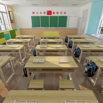 Students in primary and middle school tutoring remedial classes desks and chairs for extracurbiage training courses desk stool single double strip writing desk
